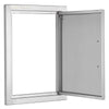 VEVOR BBQ Access Door, 14W x 20H Inch Single Outdoor Kitchen Door, Stainless Steel Flush Mount Door, Wall Vertical Door with Handle, for BBQ Island, Grilling Station, Outside Cabinet