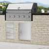 VEVOR BBQ Access Door, 17W x 24H Inch Single Outdoor Kitchen Door, Stainless Steel Flush Mount Door, Wall Vertical Door with Handle, for BBQ Island, Grilling Station, Outside Cabinet