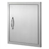 VEVOR BBQ Access Door, 18W x 20H Inch Single Outdoor Kitchen Door, Stainless Steel Flush Mount Door, Wall Vertical Door with Handle and Hook, for BBQ Island, Grilling Station, Outside Cabinet