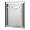 VEVOR BBQ Access Door, 18W x 20H Inch Single Outdoor Kitchen Door, Stainless Steel Flush Mount Door, Wall Vertical Door with Handle and Hook, for BBQ Island, Grilling Station, Outside Cabinet