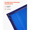 VEVOR Welding Screen with Frame, 6 x 6 FT Welding Curtain Screen, Flame-Resistant Vinyl Safety Protection Screens with Lockable Swivel Wheels & 6-Level UV Protection for Workshop/Industrial Use, Blue
