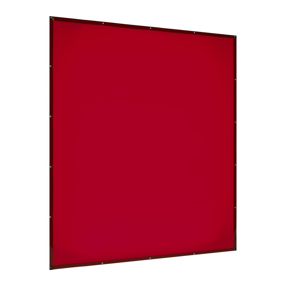 VEVOR 2PCS Welding Curtains, 6 x 8FT Welding Screen Curtain, Flame-Resistant Vinyl Safety Protective Screen with 6-Level UV Protection & Hanging Holes, Portable for Workshop/Industrial Use, Red