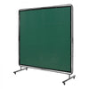 VEVOR Welding Screen with Frame, 6' x 6' Welding Curtain Screen, Flame-Resistant Vinyl Welding Protection Screen on 4 Swivel Wheels (2 Lockable), Moveable & Professional for Workshop/Industrial, Green