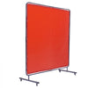 VEVOR Welding Screen with Frame, 6' x 6' Welding Curtain Screen, Flame-Resistant Vinyl Welding Protection Screen on 4 Swivel Wheels (2 Lockable), Moveable & Professional for Workshop/Industrial, Red