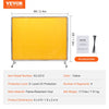 VEVOR Welding Screen with Frame, 6' x 8' Welding Curtain Screen, Flame-Resistant Vinyl Welding Protection Screen on 4 Swivel Wheel (2 Lockable), Moveable & Professional for Workshop/Industrial, Yellow