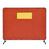 VEVOR Welding Screen with Frame, 6' x 8' Welding Curtain Screens, Flame-Resistant Vinyl Welding Protection Screen with 4 Swivel Wheels (2 Lockable) & Transparent Window for Workshop/Industrial, Red