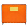 VEVOR Welding Screen with Frame, 6' x 8' Welding Curtain Screens, Flame-Resistant Vinyl Welding Protection Screen with 4 Swivel Wheels (2 Lockable) & Transparent Window for Workshop/Industrial, Yellow