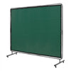 VEVOR Welding Screen with Frame, 6' x 8' Welding Curtain Screen, Flame-Resistant Vinyl Welding Protection Screen on 4 Swivel Wheels (2 Lockable), Moveable & Professional for Workshop/Industrial, Green