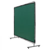 VEVOR Welding Screen with Frame, 6' x 8' Welding Curtain Screen, Flame-Resistant Vinyl Welding Protection Screen on 4 Swivel Wheels (2 Lockable), Moveable & Professional for Workshop/Industrial, Green
