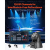VEVOR DMX Wireless Receiver, 3 Receivers & 1 Transmitter, 2.4G ISM Band, 656 ft Transmission Range, Rechargeable Battery, Wireless Stage Lighting Control, for LED Stage Party DJ Bar Lighting, Silver
