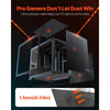 VEVOR Mid-Tower PC Case, Dual Chamber, Gaming Computer Case with Tempered Glass Panels, Magnetic Dust Filter, Cable Management, for GPU up to 410 mm in Length, Compatible with ATX/M-ATX/ITX, No Fan