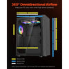 VEVOR PC Gaming Case, Mid-Tower, Computer Case with High-Airflow Tempered Glass Panel, Dust Filter, 3 x 120 mm ARGB Fans, Easy Cable Management, for GPU up to 320 mm in Length, for ATX / M-ATX / ITX