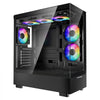 VEVOR PC Gaming Case, Mid-Tower, Computer Case with High-Airflow Tempered Glass Panel, Dust Filter, 6 x 120 mm PWM ARGB Fans, Easy Cable Management, for GPU up to 410 mm in Length, for ATX/M-ATX/ITX