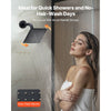 VEVOR Shower Faucet Set, 12 Inch Ceiling Mount Rainfall Shower System with 6 Inch Wall Mount Head and 4 in 1 Handheld Spray, Rotatable 3-Function Dual Rain Head Brass Valve and Trim Kit, Matte Black