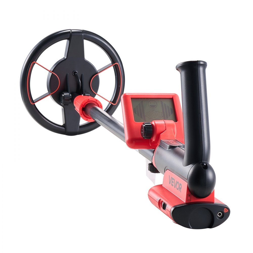 VEVOR Metal Detector, 6", Lightweight Metal Detector with LCD Display, IP68 Waterproof Search Coil, Adjustable 22.8"-33.8" High Accuracy Gold Detector, Easy to Use, for Detecting Gold Treasure Hunting