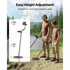 VEVOR Metal Detector for Adults, 12", Professional High Accuracy Gold Detector, IP68 Waterproof Search Coil with Display, Headphones, 6 Modes, Adjustable Length, for Detecting Gold Treasure Hunting