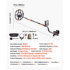 VEVOR Metal Detector for Adults, 12", Professional High Accuracy Gold Detector, IP68 Waterproof Search Coil with Display, Headphones, 6 Modes, Adjustable Length, for Detecting Gold Treasure Hunting
