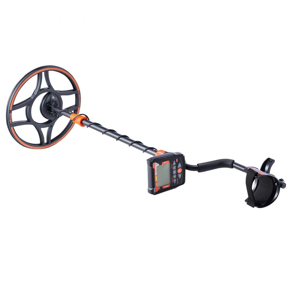 VEVOR Metal Detector for Adults, 12", Professional High Accuracy Gold Detector, IP68 Waterproof Search Coil with Display, Headphones, 6 Modes, Adjustable Length, for Detecting Gold Treasure Hunting