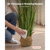 VEVOR Artificial Grass Plant, 47 inch Reed Flower Grass in Pot, Premium PVC Faux Fake Greenery Shrubs Plant for Indoor Outdoor House Home Garden Office Room Décor, Housewarming, 1 Pack Green