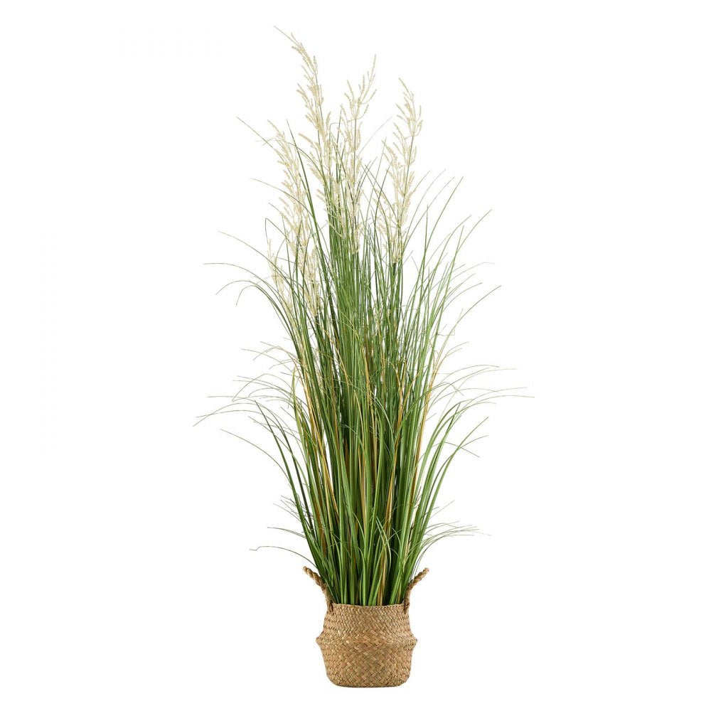 VEVOR Artificial Grass Plant, 47 inch Reed Flower Grass in Pot, Premium PVC Faux Fake Greenery Shrubs Plant for Indoor Outdoor House Home Garden Office Room Décor, Housewarming, 1 Pack Green