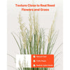 VEVOR Artificial Grass Plant, 2 Pack 47 inch Reed Flower Grass in Pot, Premium PVC Faux Fake Greenery Shrubs Plant for Indoor Outdoor House Home Garden Office Room Décor, Housewarming, Green