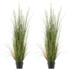 VEVOR Artificial Grass Plant, 2 Pack 59 inch Faux Reed Flower Grass in Pot, Premium PVC Fake Greenery Shrubs Plant for Indoor Outdoor House Home Garden Office Room Décor, Housewarming, Green