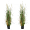 VEVOR Artificial Grass Plant, 2 Pack 59 inch Faux Reed Flower Grass in Pot, Premium PVC Fake Greenery Shrubs Plant for Indoor Outdoor House Home Garden Office Room Décor, Housewarming, Green