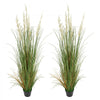 VEVOR Artificial Grass Plant, 2 Pack 59 inch Faux Reed Flower Grass in Pot, Premium PVC Fake Greenery Shrubs Plant for Indoor Outdoor House Home Garden Office Room Décor, Housewarming, Green
