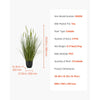 VEVOR Artificial Grass Plant, 2 Pack 35 inch Cattail Grass in Pot, Premium PVC Faux Fake Greenery Shrubs Plant for Indoor Outdoor House Home Garden Office Room Décor, Housewarming, Green
