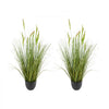 VEVOR Artificial Grass Plant, 2 Pack 35 inch Cattail Grass in Pot, Premium PVC Faux Fake Greenery Shrubs Plant for Indoor Outdoor House Home Garden Office Room Décor, Housewarming, Green