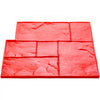 VEVOR Concrete Stamps Mat, 24 x 24 in, Concrete Texturing Skin Polyurethane Stamp Stone Tile Texture Mat, Slate floor Imprint Seamless Stamp Concrete Molds for Outdoor Decorative, Red