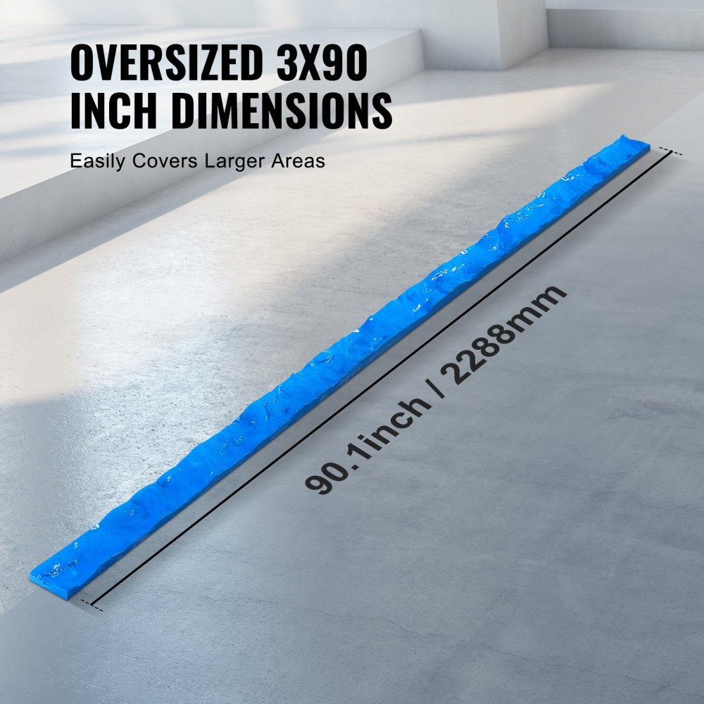 VEVOR Concrete Stamps, 91 x 3 inch, Concrete Molds Rectangular Polyurethane Stamp Stone Tile Texture Mat, Slate floor Imprint Seamless Stamp Mat Concrete Texturing Skin for Outdoor Decorative, Blue