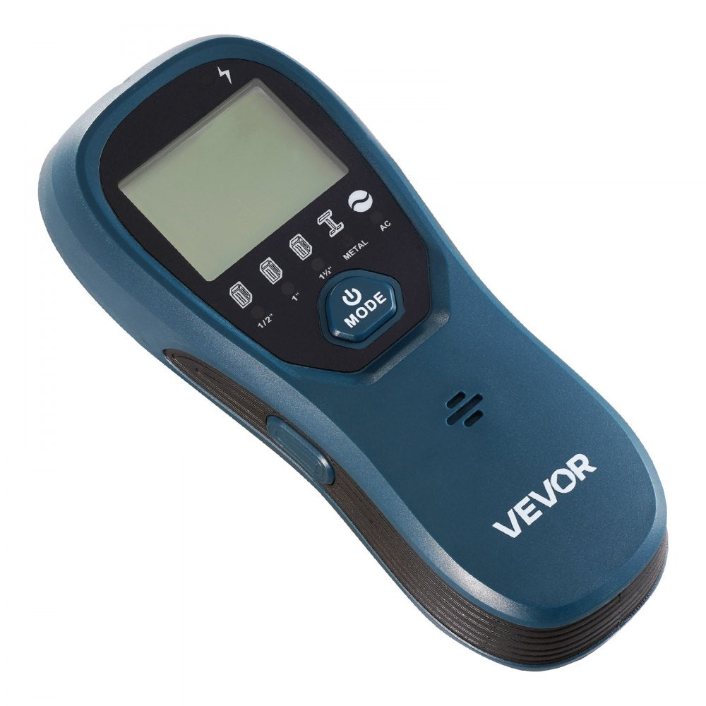 VEVOR Stud Finder Wall Scanner, 5 in 1, Electronic Wall Stud Detector with Smart Sensor, High-Definition LCD Display and Audio Alarm, for the Center and Edge of Metal, AC Wire, Joists, Pipes, Blue
