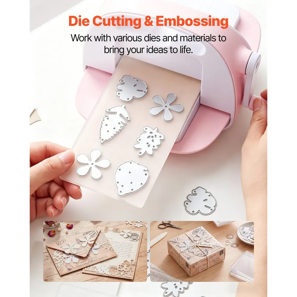 VEVOR Cutting Plates, 6 Pcs, 6.69 x 3.15 x 0.1 in, Clear Polycarbonate Material, Die Cut Pads Compatible with VEVOR Die Cutting and Embossing Machine KM-1830, for Scrapbooking and Card Making