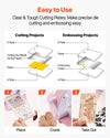 VEVOR Cutting Plates, 6 Pcs, 6.69 x 3.15 x 0.1 in, Clear Polycarbonate Material, Die Cut Pads Compatible with VEVOR Die Cutting and Embossing Machine KM-1830, for Scrapbooking and Card Making