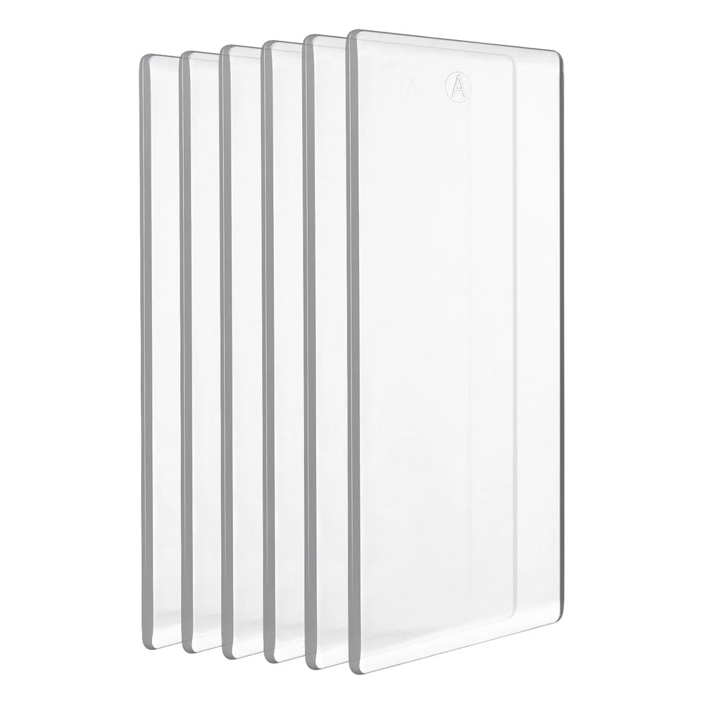 VEVOR Cutting Plates, 6 Pcs, 6.69 x 3.15 x 0.1 in, Clear Polycarbonate Material, Die Cut Pads Compatible with VEVOR Die Cutting and Embossing Machine KM-1830, for Scrapbooking and Card Making