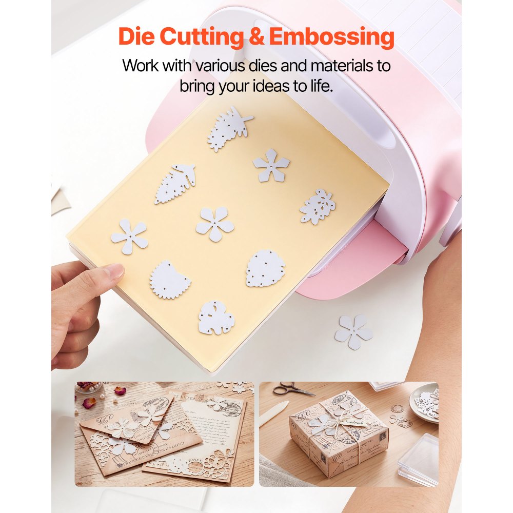 VEVOR Cutting Plates, 6 Pcs, 8.86 x 6.14 in, Clear Polycarbonate Material, Die Cut Pads Compatible with VEVOR Die Cutting and Embossing Machine KM-1860, for Scrapbooking, Card Making, Crafting
