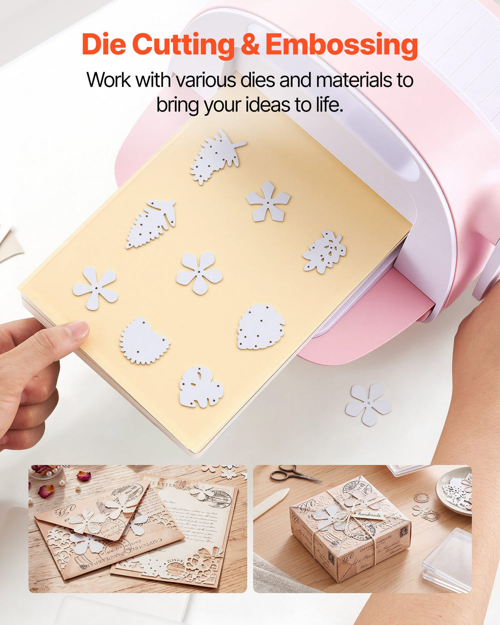 VEVOR Cutting Plates, 6 Pcs, 8.86 x 6.14 in, Clear Polycarbonate Material, Die Cut Pads Compatible with VEVOR Die Cutting and Embossing Machine KM-1860, for Scrapbooking, Card Making, Crafting