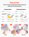 VEVOR Cutting Plates, 6 Pcs, 8.86 x 6.14 in, Clear Polycarbonate Material, Die Cut Pads Compatible with VEVOR Die Cutting and Embossing Machine KM-1860, for Scrapbooking, Card Making, Crafting