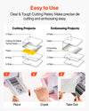 VEVOR Cutting Plates, 6 Pcs, 12.13 x 8.5 x 0.12 in, Clear Polycarbonate Material, Die Cut Pads Compatible with VEVOR Die Cutting and Embossing Machine KM-1885, for Scrapbooking and Card Making
