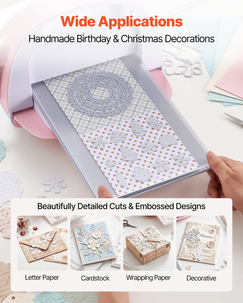 VEVOR Cutting Plates, 6 Pcs, 12.13 x 8.5 x 0.12 in, Clear Polycarbonate Material, Die Cut Pads Compatible with VEVOR Die Cutting and Embossing Machine KM-1885, for Scrapbooking and Card Making