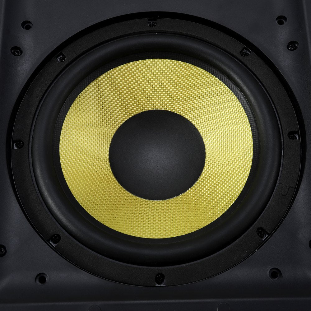 VEVOR In-Wall Speakers, 8", In Wall Speaker System with Paintable Grille, Hi-Fi Sound, 200W Peak, 2-Way Rectangular Speakers, for Damp Humid Indoor Placement, Bath, Kitchen, Covered Porches, 1 Pair