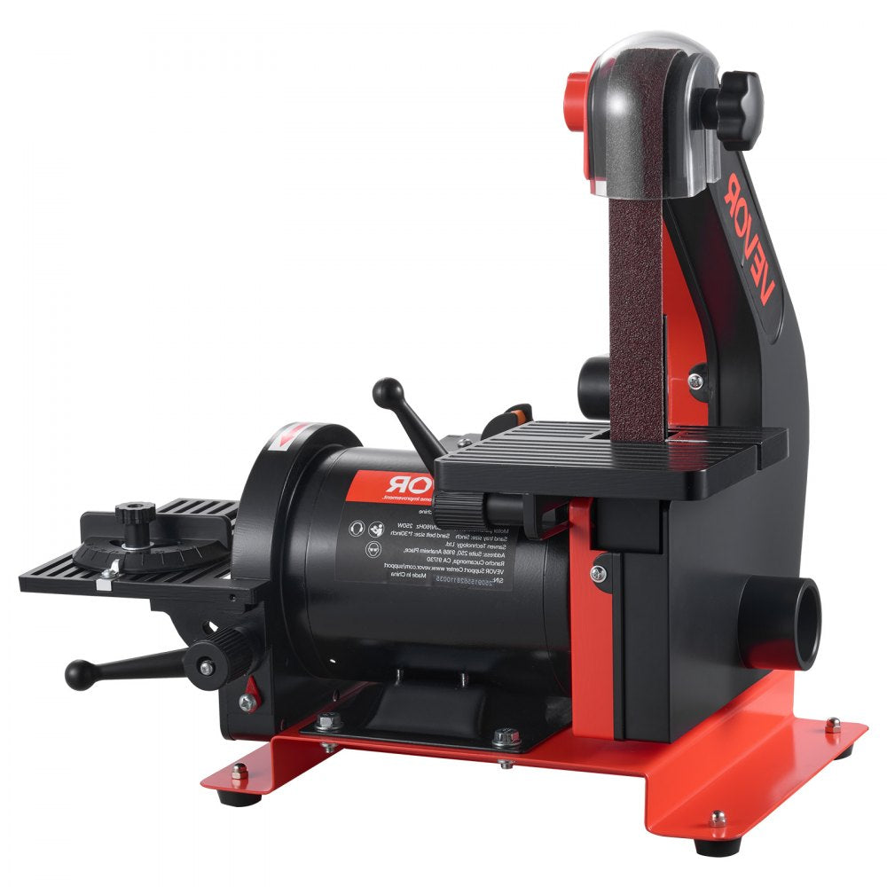VEVOR 5" Disc Sander & 1" x 30" Belt Sander, 250W Benchtop Belt Disc Sanders Combo with 0 - 45° Adjustable Worktable & Dust Collection Ports for Woodworking, Furniture Refinishing, DIY Crafting