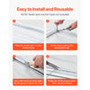 VEVOR Window Screen Spline, 100 ft x 0.125 in Window Screen Retainer Spline, PVC Window and Door Screen Spline, Hollow Serrated Screen Holder Spline, for Window Door Screen Repair and Replacement