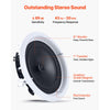 VEVOR In Ceiling Speakers, 8", In-Ceiling & In-Wall Speaker System, Hi-Fi Sound, 150W Peak, 2-Way Flush Mount Speakers, for Damp Humid Placement, Home Theater, Living Room, or Covered Patio, 1 Pair
