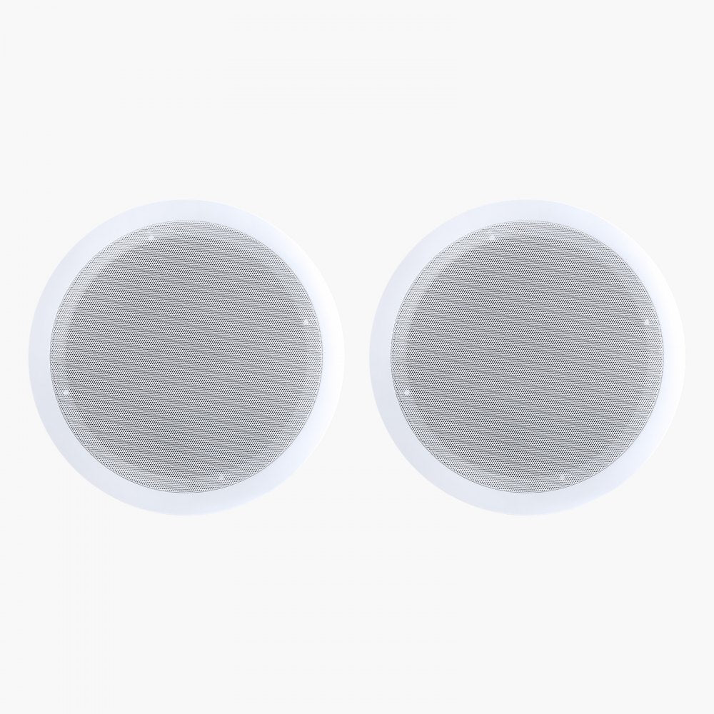 VEVOR In Ceiling Speakers, 8", In-Ceiling & In-Wall Speaker System, Hi-Fi Sound, 150W Peak, 2-Way Flush Mount Speakers, for Damp Humid Placement, Home Theater, Living Room, or Covered Patio, 1 Pair