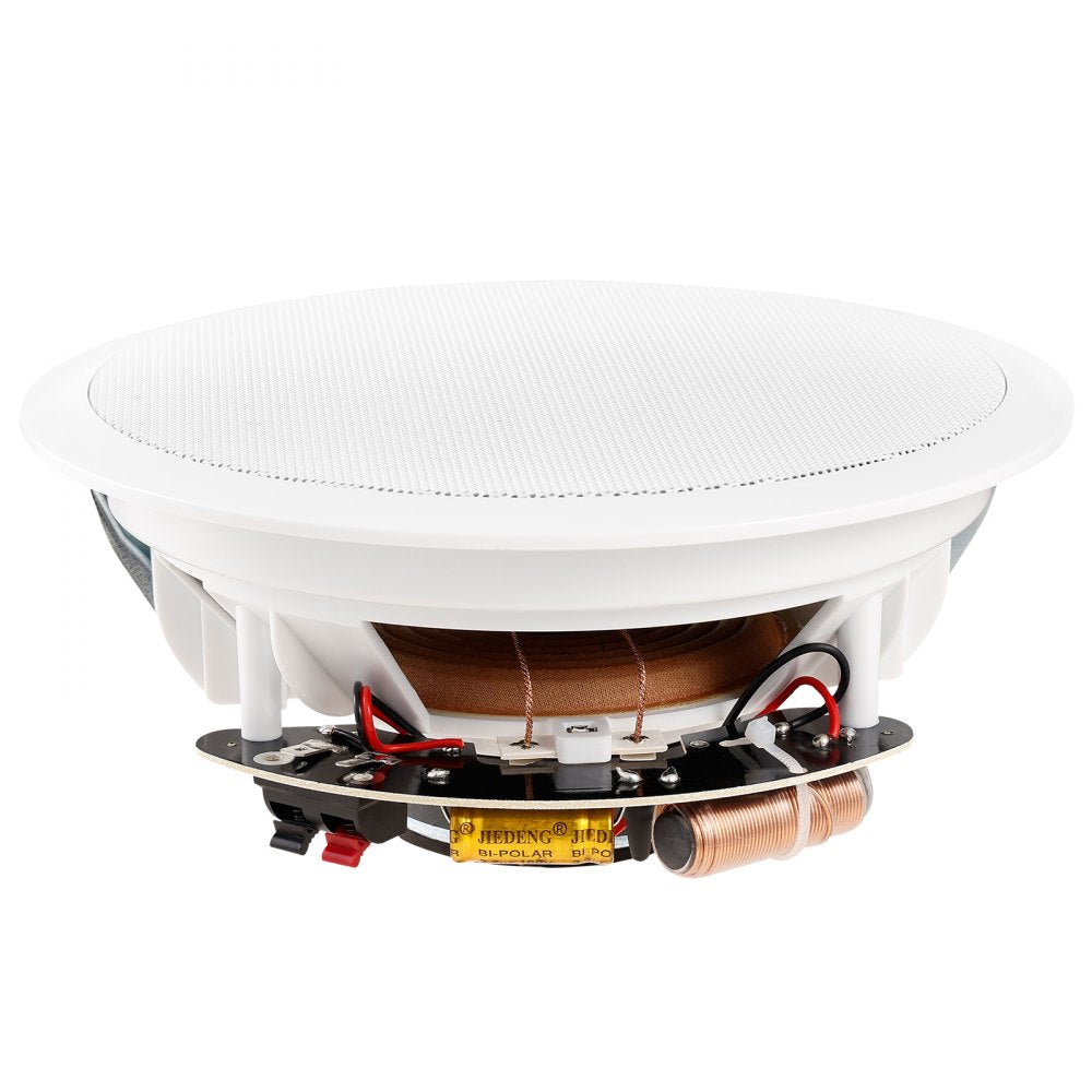 VEVOR 6.5 Inch in Ceiling Speakers, 150-Watts, Flush Mount Ceiling & in-Wall Speakers System with 8ΩImpedance 89dB Sensitivity, for Home Kitchen Living Room Bedroom or Covered Outdoor Porches, Single