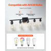 VEVOR 5-Light Bathroom Vanity Lights, 37.1-Inch, Modern Light Fixtures Above Mirror with Clear Glass Shade, 60W, Wall Lighting for Bathroom, Living Room, Bedroom, Hallway, E26 Base (Bulbs Not Included)