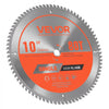 VEVOR Circular Saw Blade, 10 inch Diameter, 80 Sharp Alloy Teeth, 5/8 inch Arbor, Fine Finish, Aluminum Cutting Blade for Circular Saw, with Noise-Reducing Heat Vents, for Cutting Steel and Metal