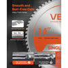 VEVOR Circular Saw Blade, 14 inch Diameter, 66 Sharp Alloy Teeth, 1 inch Arbor, Fine Finish, Metal Cutting Blade for Circular Saw, with Noise-Reducing Heat Vents, for Cutting Steel and Aluminum